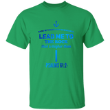 Bible Verse Men 5.3 oz. T-Shirt - "Psalm 61:2" Design 1 - Meditate Healing Christian Store