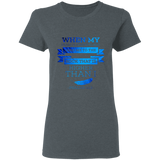 Bible Verses Ladies' 5.3 oz. T-Shirt - "Psalm 61:2" Design 13 - Meditate Healing Christian Store