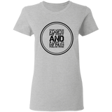 Bible Verse Ladies' 5.3 oz. T-Shirt - "Psalm 119:105" Design 8 (Black Font) - Meditate Healing Christian Store