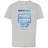 Bible Verse Toddler Jersey T-Shirt - "Psalms 61:2" Design 5 - Meditate Healing Christian Store