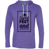 Bible Verse Men Long Sleeve T-Shirt Hoodie - "Psalm 119:105" Design 2 (Black Font) - Meditate Healing Christian Store