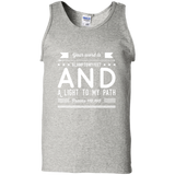 Bible Verse Men 100% Cotton Tank Top - "Psalm 119:105" Design 14 (White Font) - Meditate Healing Christian Store