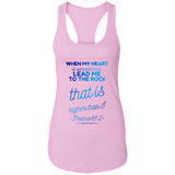 Bible Verses Ladies Ideal Racerback Tank - "Psalm 61:2" Design 18 - Meditate Healing Christian Store