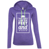 Bible Verse Ladies' Long Sleeve T-Shirt Hoodie - "Psalm 119:105" Design 2 (White Font) - Meditate Healing Christian Store