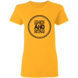 Bible Verse Ladies' 5.3 oz. T-Shirt - "Psalm 119:105" Design 8 (Black Font) - Meditate Healing Christian Store