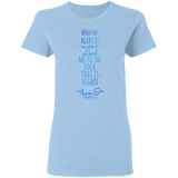 Bible Verses Ladies' 5.3 oz. T-Shirt - "Psalm 61:2" Design 2 - Meditate Healing Christian Store