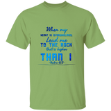 Bible Verse Men 5.3 oz. T-Shirt - "Psalm 61:2" Design 6 - Meditate Healing Christian Store