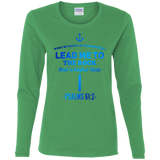 Bible Verse Ladies' Cotton Long Sleeve T-Shirt - "Psalm 61:2" Design 1 - Meditate Healing Christian Store