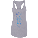 Bible Verses Ladies Ideal Racerback Tank - "Psalm 61:2" Design 3 - Meditate Healing Christian Store