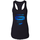 Bible Verses Ladies Ideal Racerback Tank - "Psalm 61:2" Design 13 - Meditate Healing Christian Store