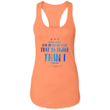 Bible Verses Ladies Ideal Racerback Tank - "Psalm 61:2" Design 11 - Meditate Healing Christian Store