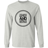 Bible Verse Long Sleeve  Ultra Cotton T-Shirt - "Psalm 119:105" Design 8 (Black Font) - Meditate Healing Christian Store