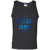 Bible Verse Men 100% Cotton Tank Top - "Psalm 61:2" Design 11 - Meditate Healing Christian Store