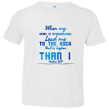 Bible Verse Toddler Jersey T-Shirt - "Psalms 61:2" Design 6 - Meditate Healing Christian Store