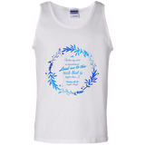 Bible Verse Men 100% Cotton Tank Top - "Psalm 61:2" Design 19 - Meditate Healing Christian Store