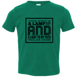 Bible Verse Toddler Jersey T-Shirt - "Psalm 119:105" Design 12 (Black Font) - Meditate Healing Christian Store