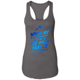 Bible Verses Ladies Ideal Racerback Tank - "Psalm 61:2" Design 14 - Meditate Healing Christian Store