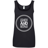 Bible Verse Ladies' 100% Ringspun Cotton Tank Top - "Psalm 119:105" Design 8 (White Font) - Meditate Healing Christian Store