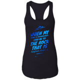 Bible Verses Ladies Ideal Racerback Tank - "Psalm 61:2" Design 14 - Meditate Healing Christian Store