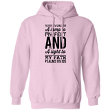 Bible Verse Men G185 Pullover Hoodie 8 oz. - Your Word Is Light To My Path ~Psalm 119:105~ Design 3
