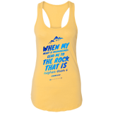 Bible Verses Ladies Ideal Racerback Tank - "Psalm 61:2" Design 14 - Meditate Healing Christian Store
