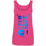 Bible Verses Ladies' 100% Ringspun Cotton Tank Top - "Psalm 61:2" Design 9 - Meditate Healing Christian Store