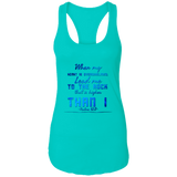 Bible Verses Ladies Ideal Racerback Tank - "Psalm 61:2" Design 6 - Meditate Healing Christian Store
