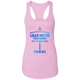 Bible Verses Ladies Ideal Racerback Tank - "Psalm 61:2" Design 1 - Meditate Healing Christian Store