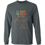Bible Verse Long Sleeve Ultra Cotton T-Shirt - "Psalm 73:26" Design 6 - Meditate Healing Christian Store