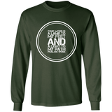 Bible Verse Long Shirt Ultra Cotton T-Shirt - "Psalm 119:105" Design 8 (White Font) - Meditate Healing Christian Store