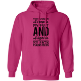 Bible Verse Men G185 Pullover Hoodie 8 oz. - Your Word Is Light To My Path ~Psalm 119:105~ Design 3