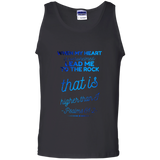 Bible Verse Men 100% Cotton Tank Top - "Psalm 61:2" Design 18 - Meditate Healing Christian Store