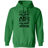 Bible Verse Men G185 Pullover Hoodie 8 oz. - Your Word Is Light To My Path ~Psalm 119:105~ Design 15