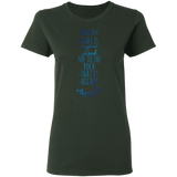 Bible Verses Ladies' 5.3 oz. T-Shirt - "Psalm 61:2" Design 2 - Meditate Healing Christian Store