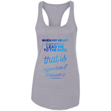 Bible Verses Ladies Ideal Racerback Tank - "Psalm 61:2" Design 18 - Meditate Healing Christian Store