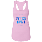 Bible Verses Ladies Ideal Racerback Tank - "Psalm 61:2" Design 11 - Meditate Healing Christian Store