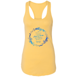 Bible Verses Ladies Ideal Racerback Tank - "Psalm 61:2" Design 19 - Meditate Healing Christian Store