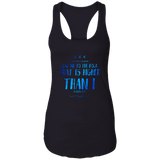 Bible Verses Ladies Ideal Racerback Tank - "Psalm 61:2" Design 11 - Meditate Healing Christian Store