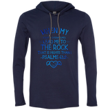 Bible Verse Men Long Sleeve T-Shirt Hoodie - "Psalm 61:2" Design 17 - Meditate Healing Christian Store