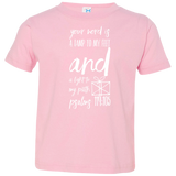 Bible Verse Toddler Jersey T-Shirt - "Psalm 119:105" Design 18 (White Font) - Meditate Healing Christian Store