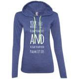 Bible Verse Ladies' Long Sleeve T-Shirt Hoodie - "Psalm 119:105" Design 19 (White Font) - Meditate Healing Christian Store
