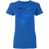 Bible Verses Ladies' 5.3 oz. T-Shirt - "Psalm 61:2" Design 5 - Meditate Healing Christian Store
