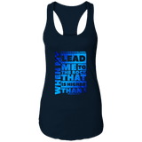 Bible Verses Ladies Ideal Racerback Tank - "Psalm 61:2" Design 20 - Meditate Healing Christian Store