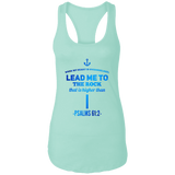 Bible Verses Ladies Ideal Racerback Tank - "Psalm 61:2" Design 1 - Meditate Healing Christian Store