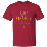 Bible Verse Men 5.3 oz. T-Shirt - "Psalm 73:26" Design 12 - Meditate Healing Christian Store