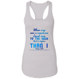 Bible Verses Ladies Ideal Racerback Tank - "Psalm 61:2" Design 6 - Meditate Healing Christian Store