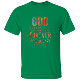 Bible Verse Men 5.3 oz. T-Shirt - "Psalm 73:26" Design 1 - Meditate Healing Christian Store