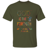 Bible Verse Men 5.3 oz. T-Shirt - "Psalm 73:26" Design 15 - Meditate Healing Christian Store