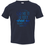 Bible Verse Toddler Jersey T-Shirt - "Psalms 61:2" Design 7 - Meditate Healing Christian Store