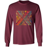 Bible Verse Long Sleeve Ultra Cotton T-Shirt - "Psalm 73:26" Design 5 - Meditate Healing Christian Store